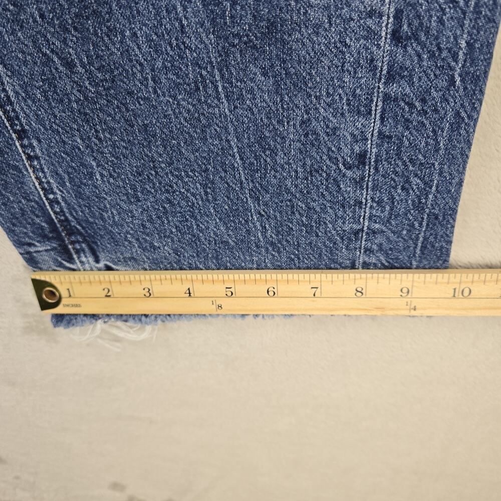 We The Free People Womens 29 Blue Relaxed Straight Slouch Frayed Hem - Picture 13 of 15